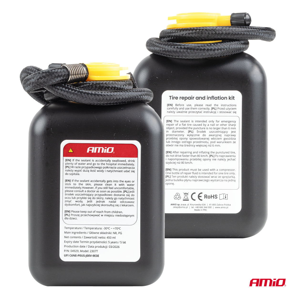 Kit de reparación de neumáticos con presión máxima de 120 PSI