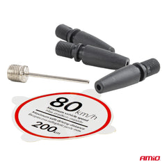 Manómetro mecánico en el kit de reparación de neumáticos