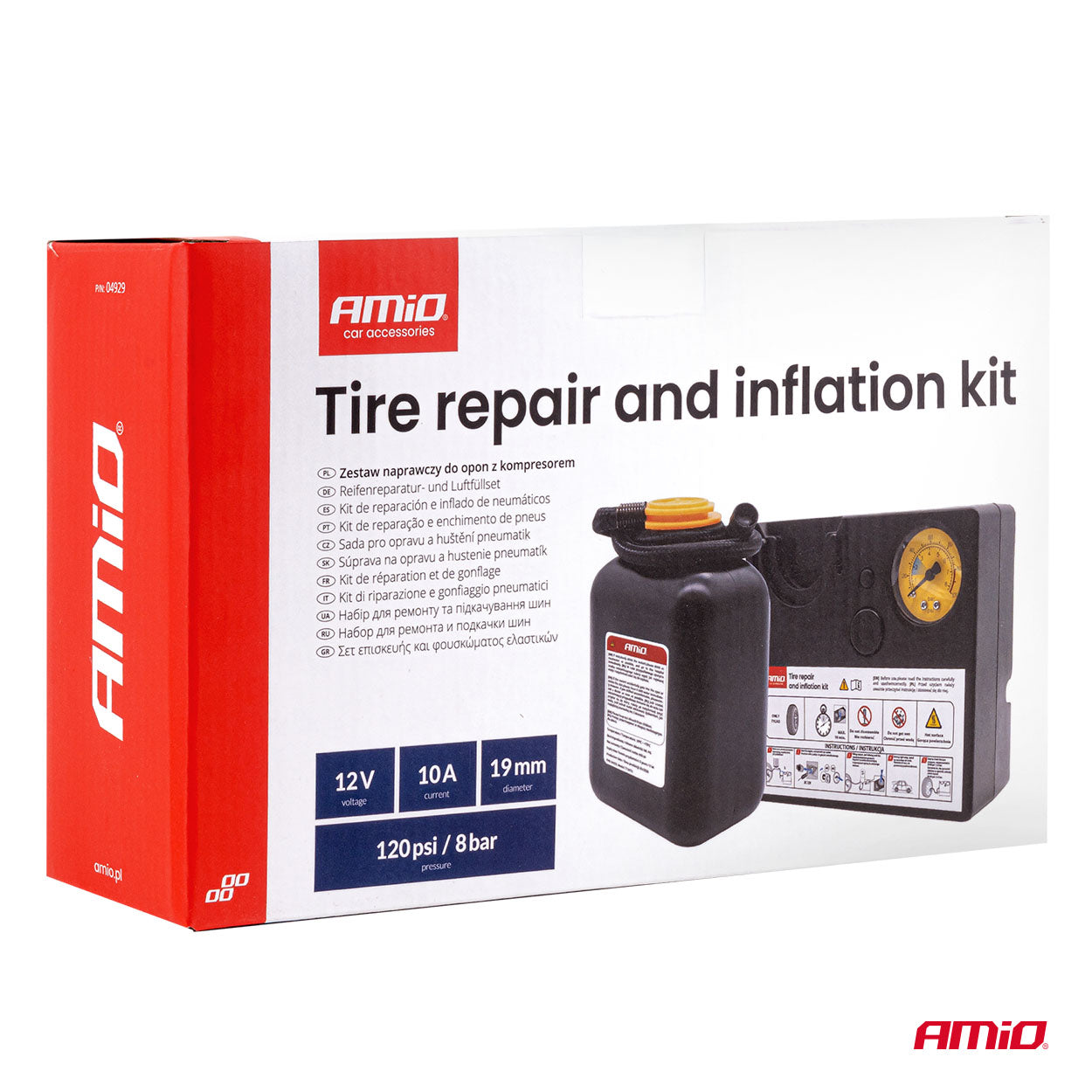Kit de reparación de neumáticos para pinchazos en neumáticos de coche