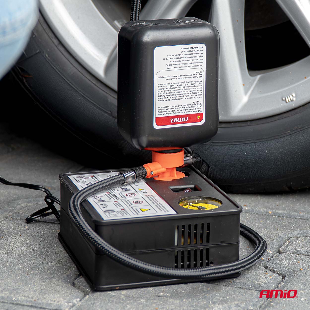 Compresor de 12 V para reparación de neumáticos e inflado