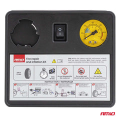 Kit de reparación de neumáticos de 12 V con presión máxima de 120 PSI