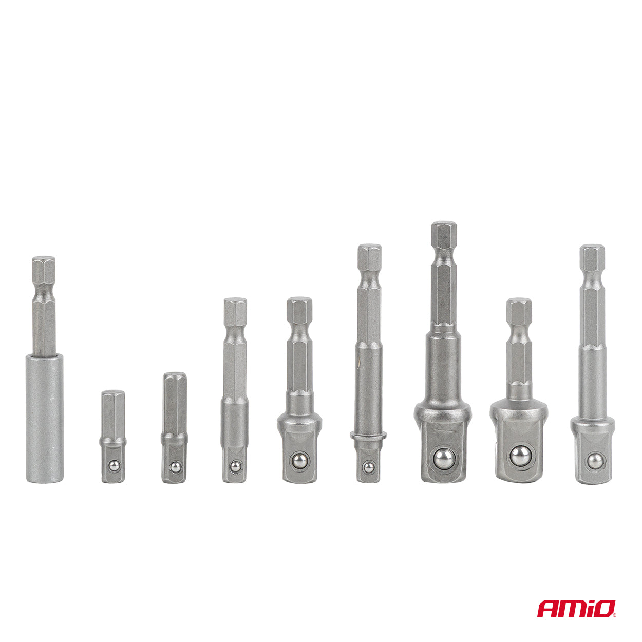 Adaptadores para llaves de vaso en medidas de 1/4, 3/8 y 1/2 pulgada