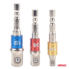 Adaptadores para vasos codificados por color para herramientas HEX de 1/4 de pulgada