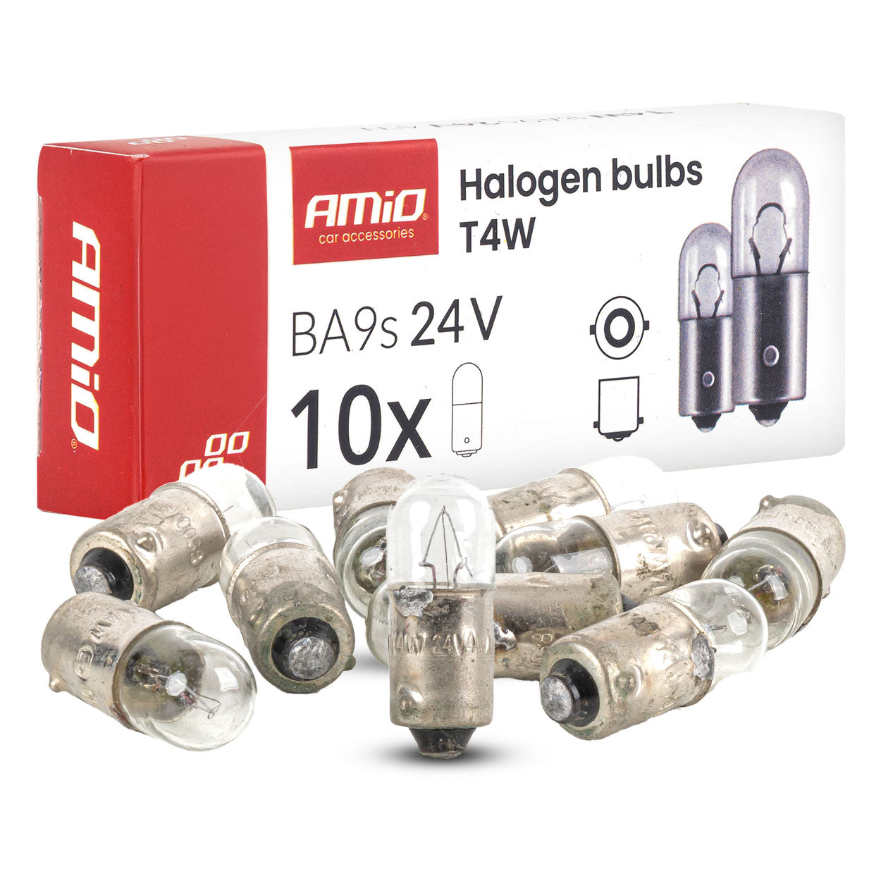 Bombillas halógenas T4W 24 V 4 W con casquillo BA9S
