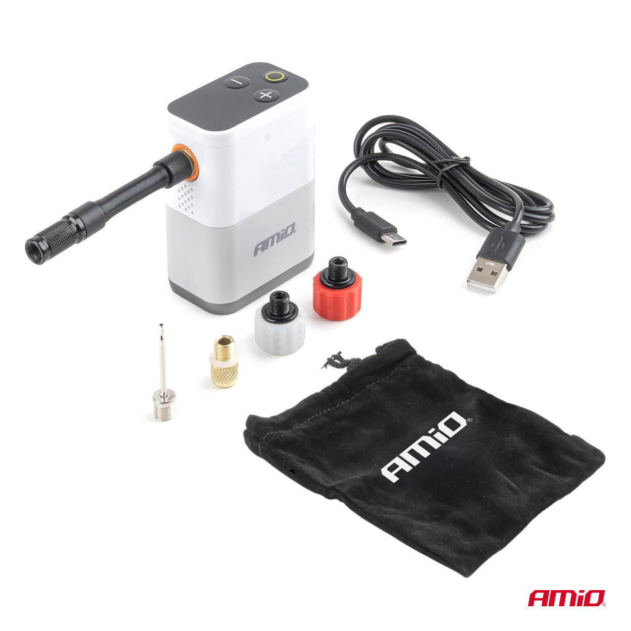 Compresor digital para neumáticos de bicicleta con parada automática