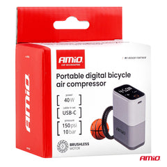 Compresor digital inalámbrico para bicicleta para neumáticos de bicicleta
