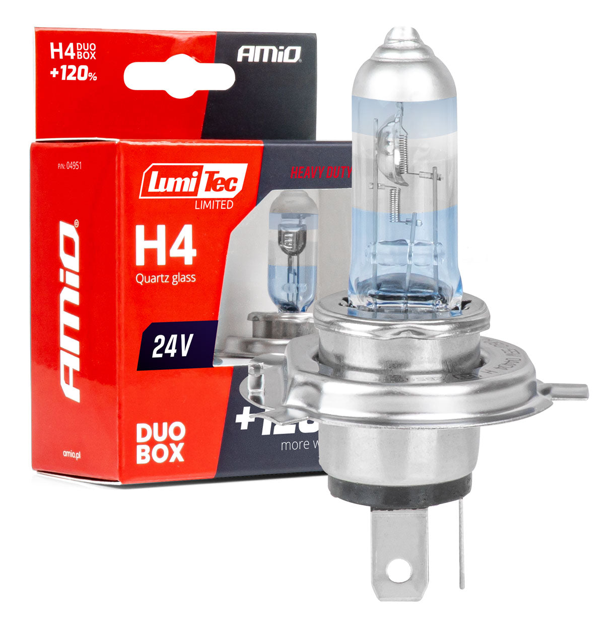 Bombillas halógenas H4 24 V 75/70 W LumiTec LIMITED +120% DUO