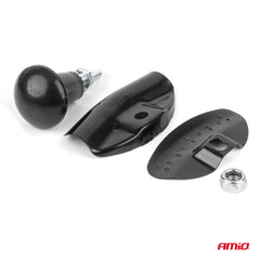 Pomo negro para volante con agarre redondo