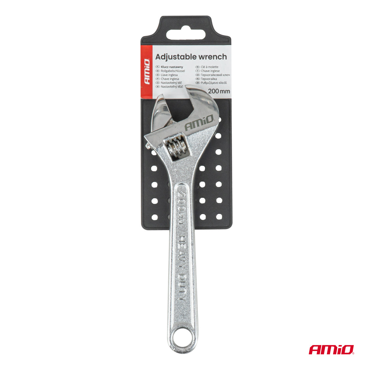Llave inglesa ajustable de 200 mm con acabado cromado