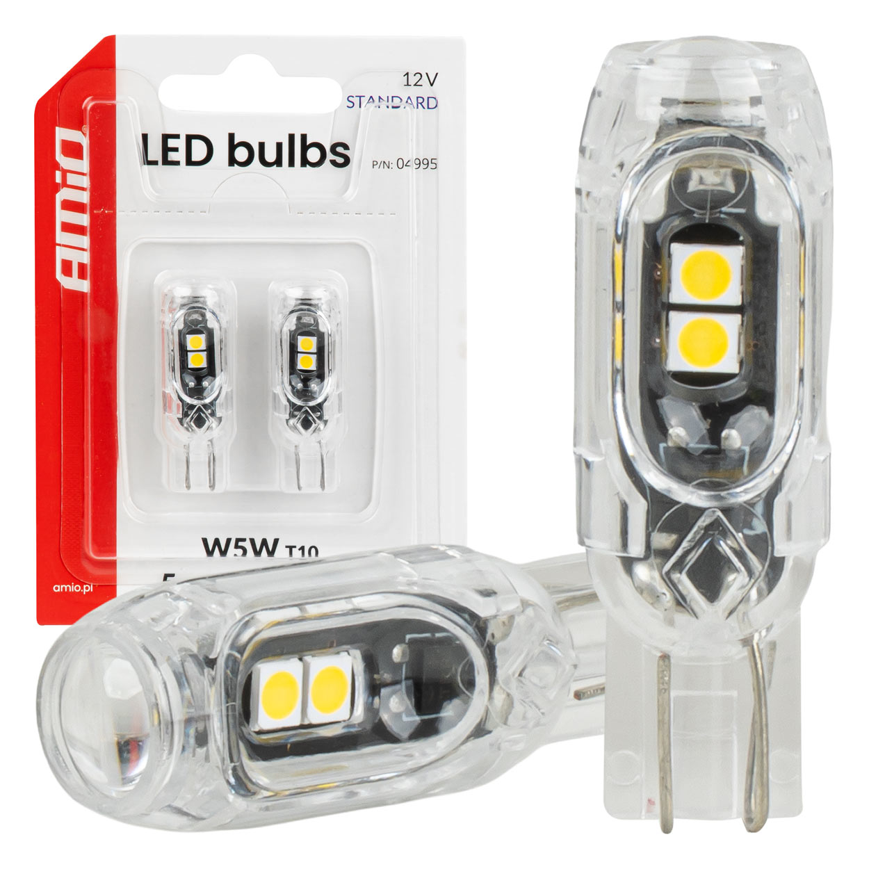 Bombilla LED T10 con 5 LED SMD 2835 y luz blanca