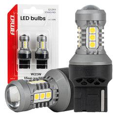 Bombilla LED 7440 W21W con 15 LED SMD 3030 y luz blanca