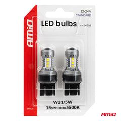 Bombilla LED 7443 con 15 LED SMD 3030