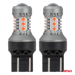 Bombilla LED 7443 W21/5W con luz roja