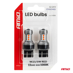 Bombilla LED 7443 W21/5W con 15 LED SMD 3030