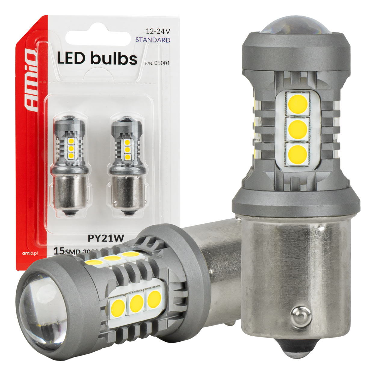 Bombilla LED con casquillo BAU15S/PY21W para 12/24 V
