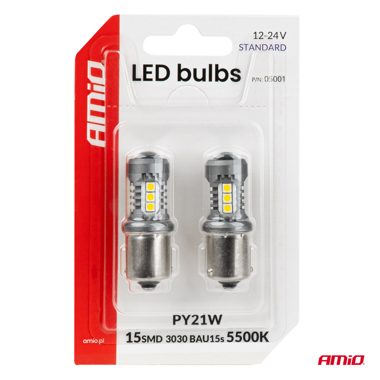 Bombilla LED con casquillo BAU15S/PY21W para iluminación de vehículo