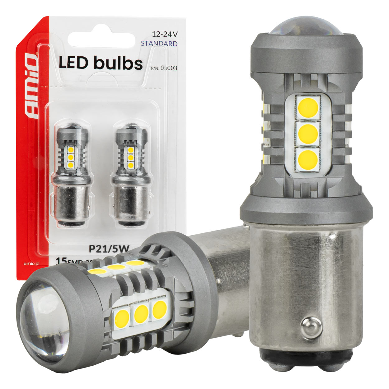 Bombilla LED BAY15D P21/5W con 15 LED SMD 3030