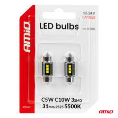 Bombilla LED con 3 LED SMD 2525 y tecnología CANBUS