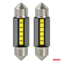 Bombilla LED CANBUS de 39 mm para 12/24 V con luz blanca