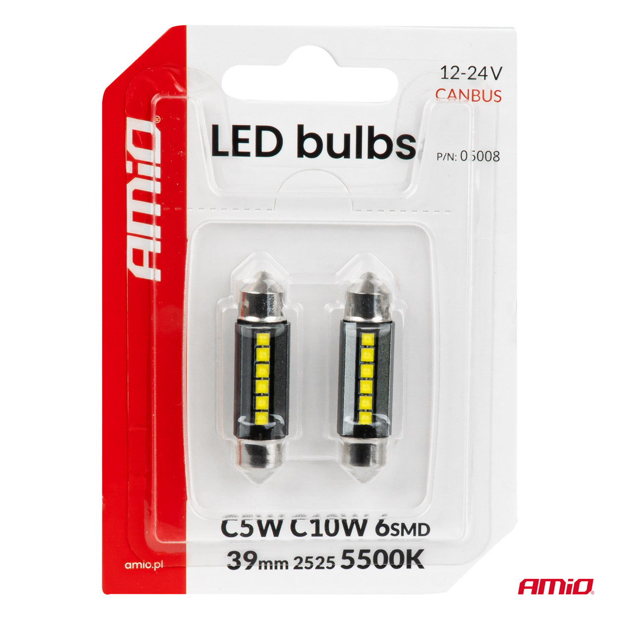 Bombilla LED blanca de 39 mm con CANBUS para vehículos