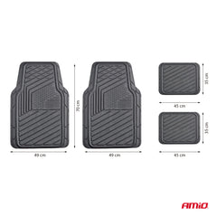 Alfombrillas delanteras universales para coche en PVC negro