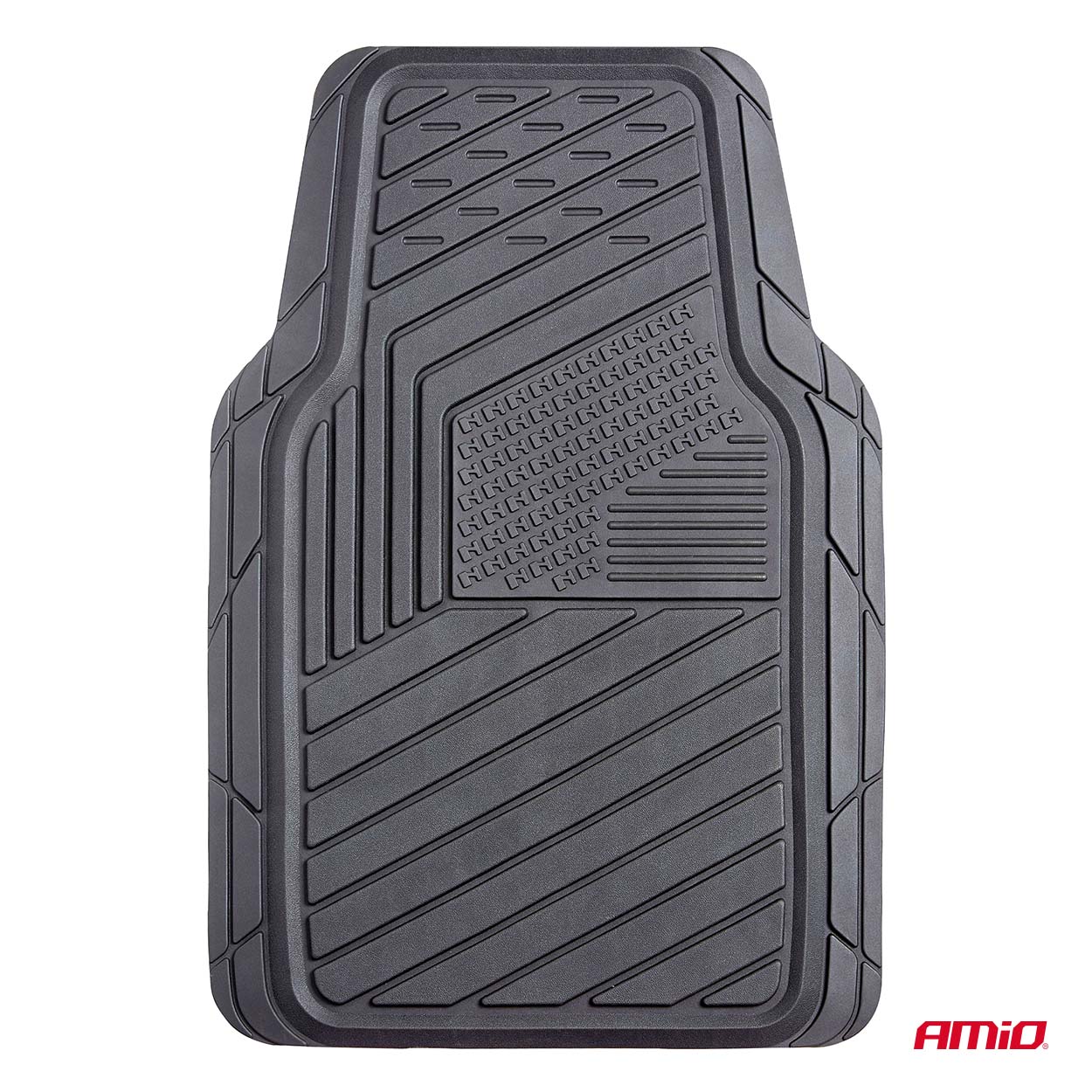 Alfombrillas traseras universales para coche en PVC negro
