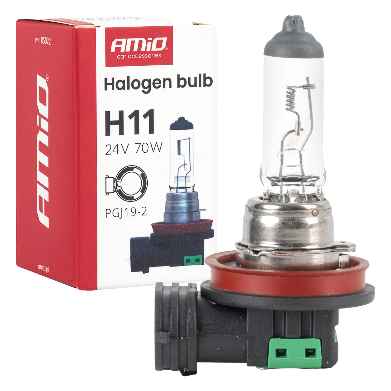 Bombilla halógena H11 24 V 70 W con casquillo PGJ19-2