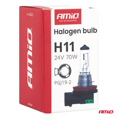 Bombilla halógena H11 24 V para camiones y maquinaria