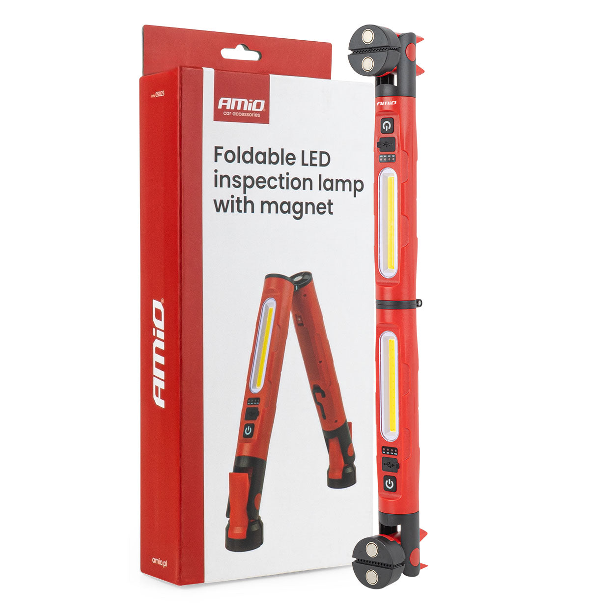 Lámpara de inspección LED plegable con imán