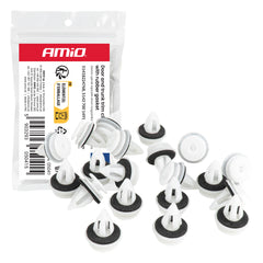 Clips para puerta y maletero con junta de goma, 20 mm