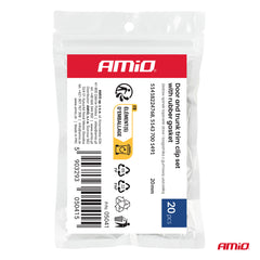 Clips para maletero con junta de goma y 20 mm de longitud