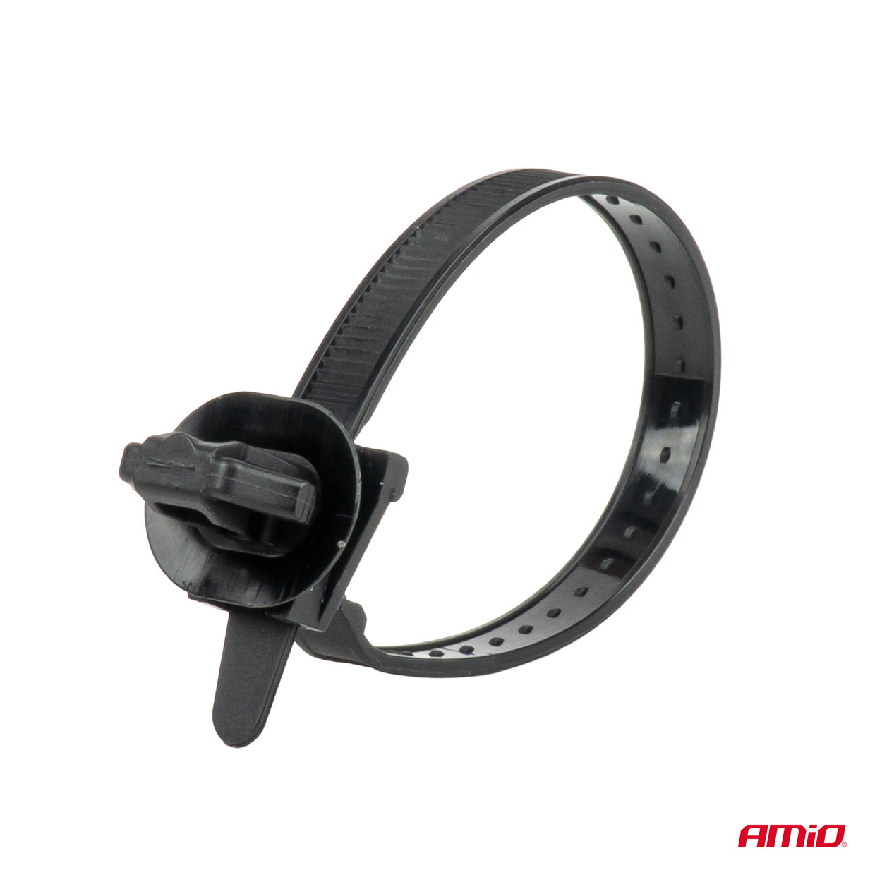 Bridas negras para fijar cables de forma segura.
