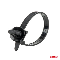 Bridas negras para fijar cables de forma segura.