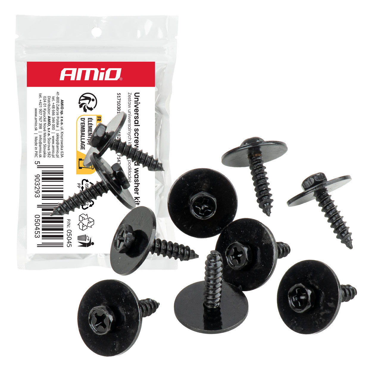 Kit universal de tornillos y arandelas de presión con 10 juegos