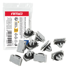 Clips para molduras de umbral de puerta de 11 mm con junta de goma, 10 unidades.