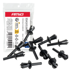 Remaches de expansión para pasos de rueda, 12 mm y 5 mm, 10 unidades.