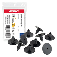 Juego de clips de paso de rueda para fijar piezas de plástico