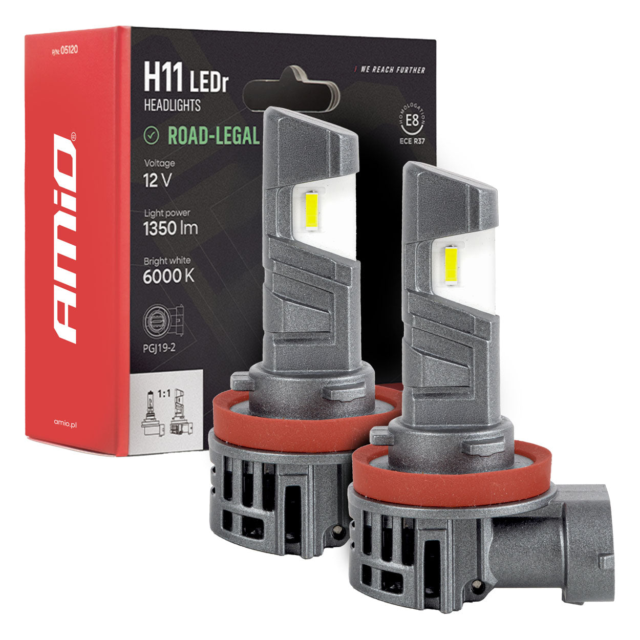 Bombillas LED H11 para faros con homologación ECE R37
