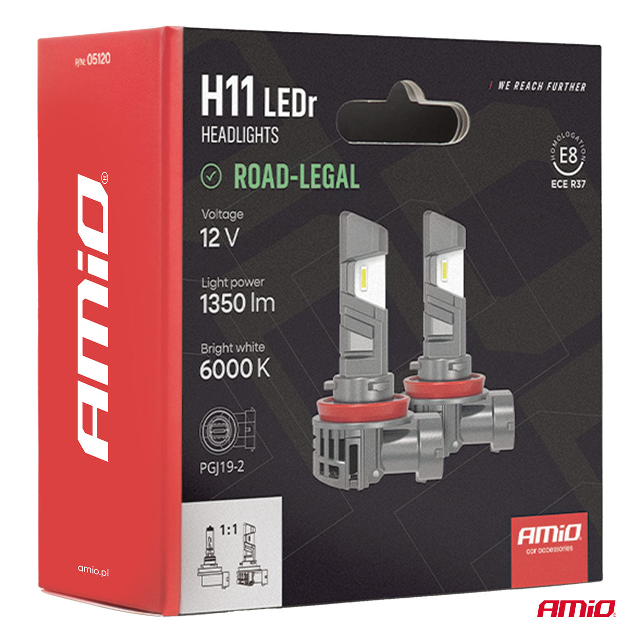 Bombillas LED H11 para faros con potencia de 18 W