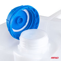 Bidón de agua blanco con asa ergonómica