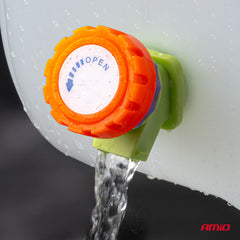 Bidón de agua blanco con práctico grifo