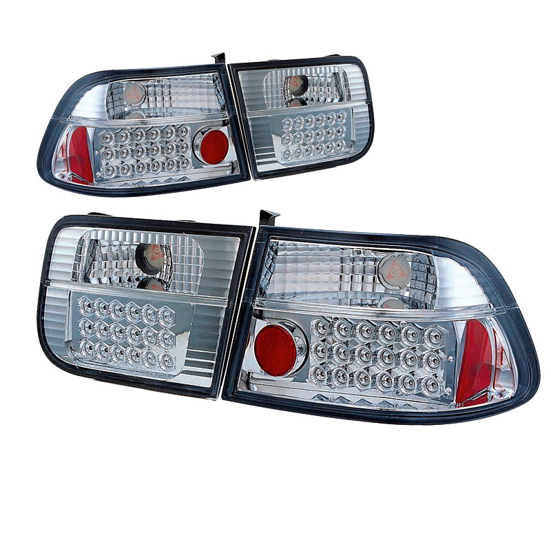 Pilotos traseros LED para Civic '96 2D cromados