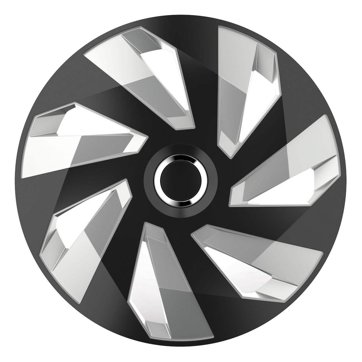 Tapacubos Vector negro y plata de 14 pulgadas