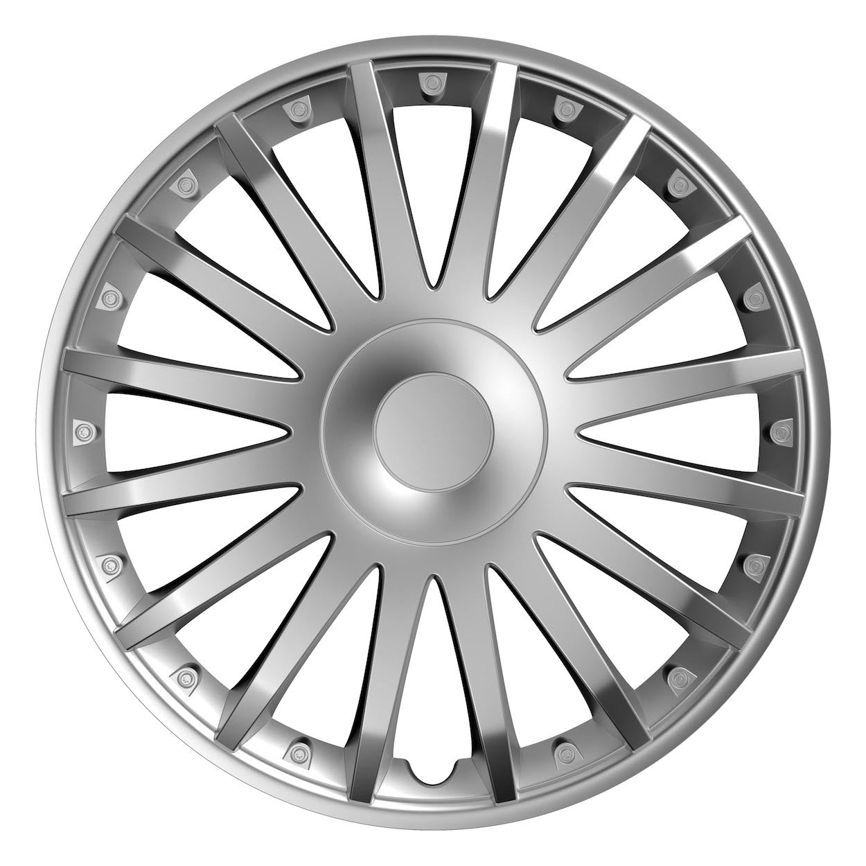 Tapacubos Versaco Crystal de 14 pulgadas en color plata