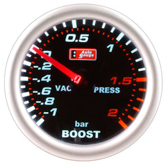 Barómetro negro 2" Auto Gauge