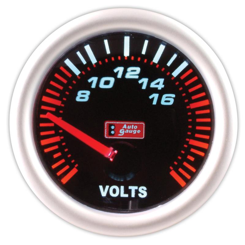 Voltímetro negro de 2 pulgadas Auto Gauge