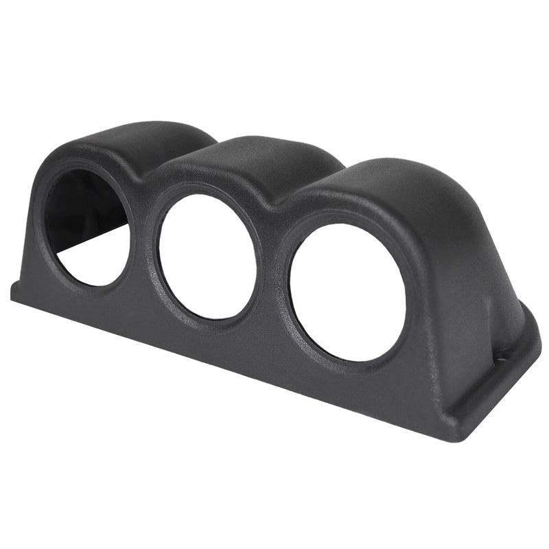 Soporte triple para instrumentos de salpicadero negro Ø 5 cm
