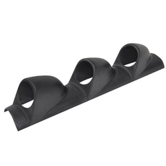 Soporte para columna de dirección, triple en negro, diámetro del orificio de 5 cm