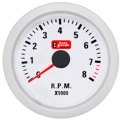 Tacómetro blanco de 2 pulgadas Auto Gauge