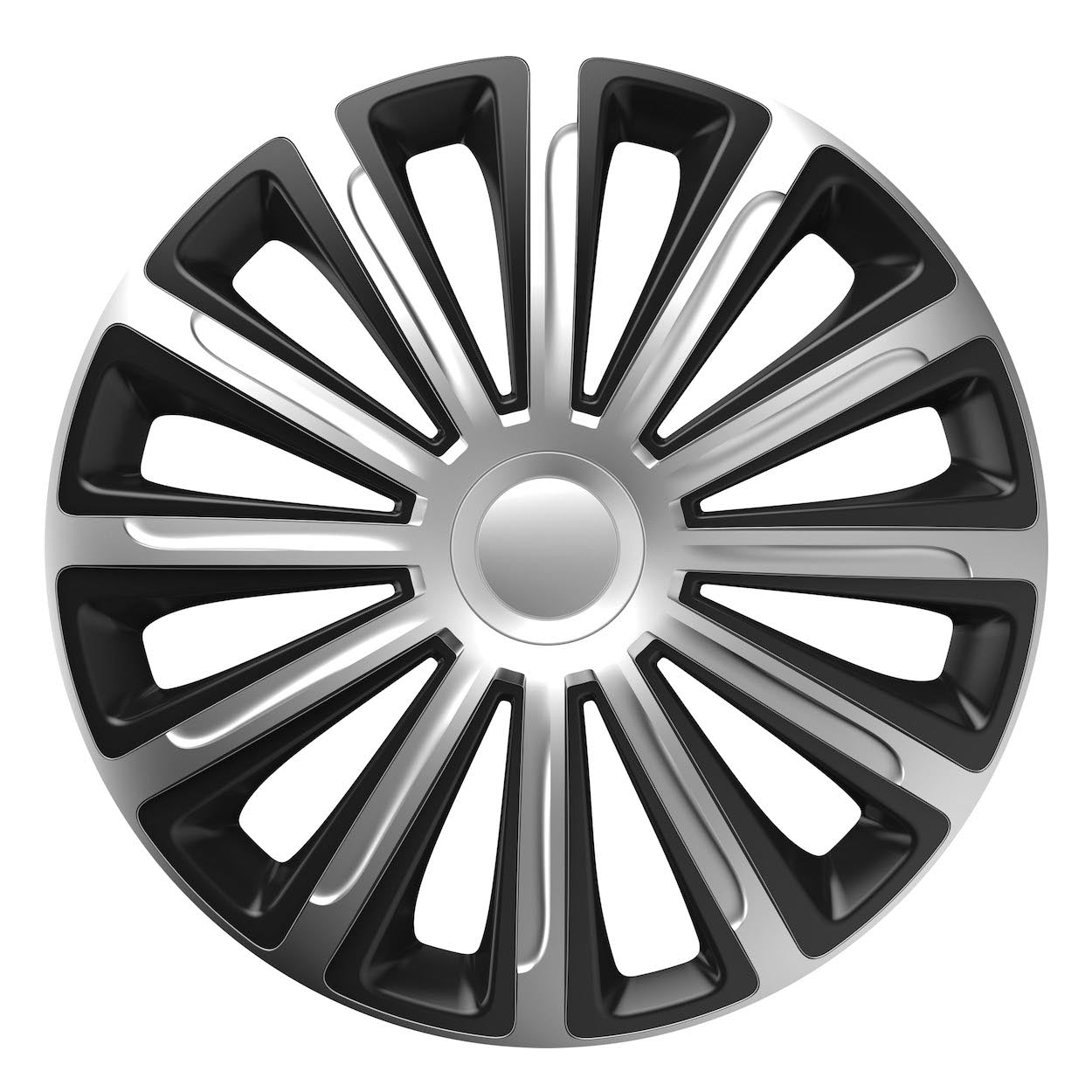 Tapacubos Versaco Trend en plata y negro de 13 pulgadas